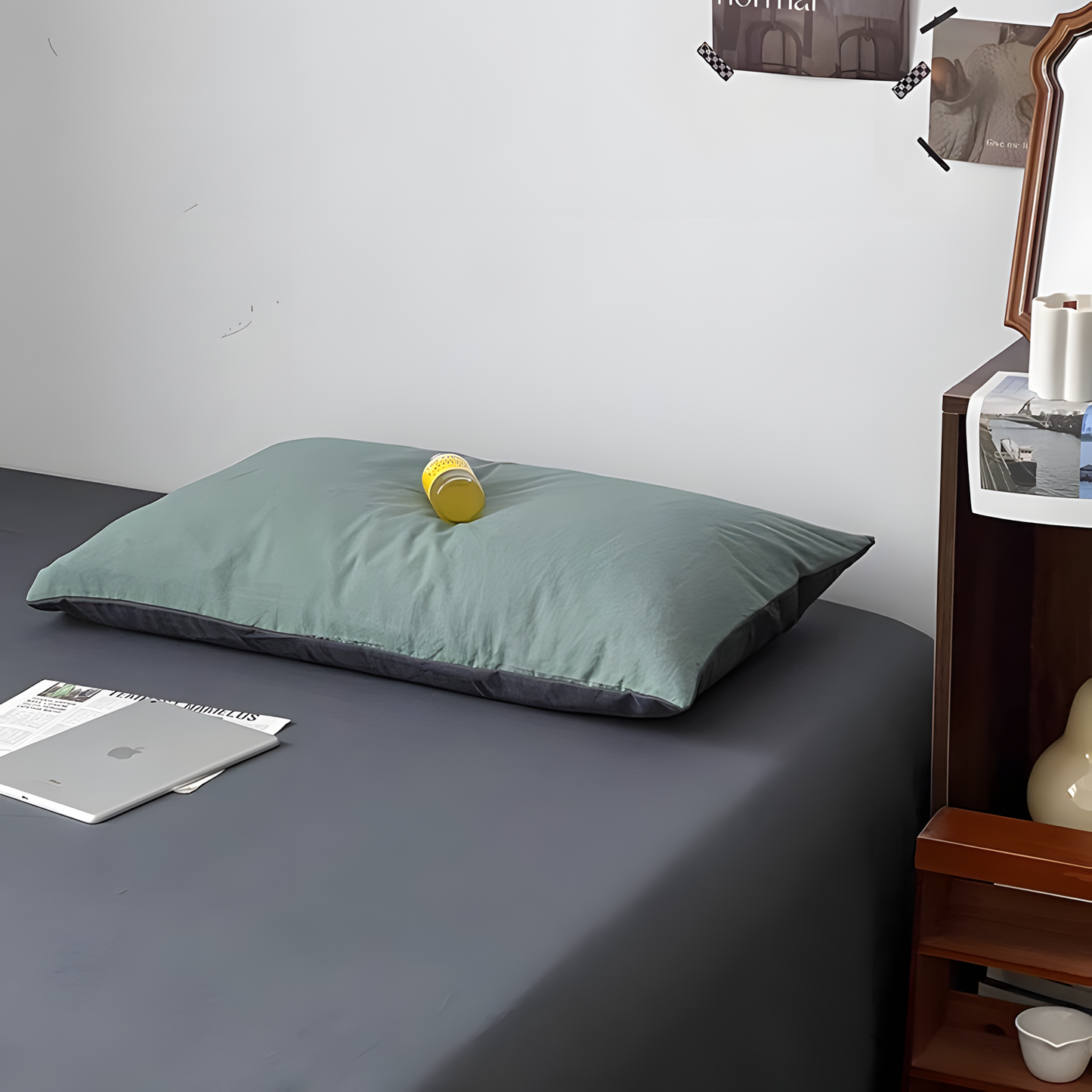 Two-Tone Bedding Set | Gray Base with Contrast Options