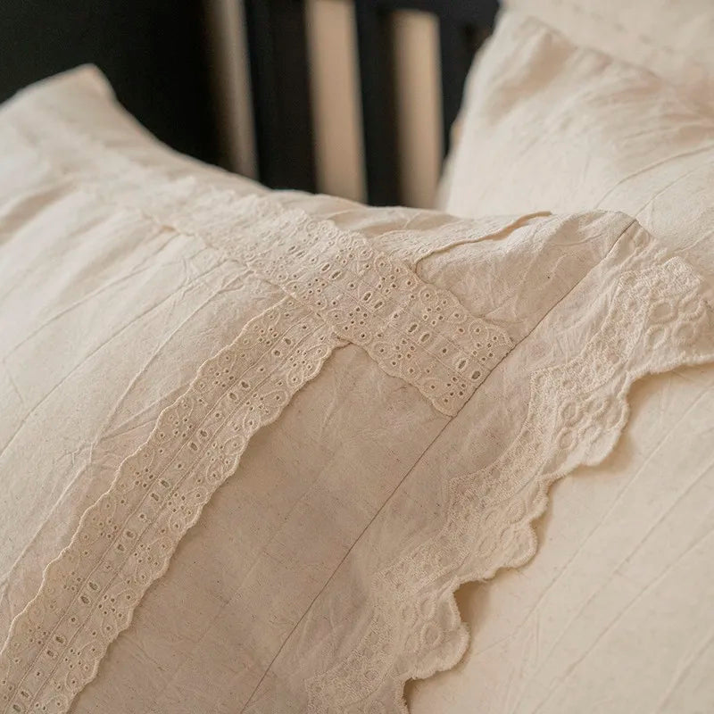 Rustic Elegance Lace Bedding Set