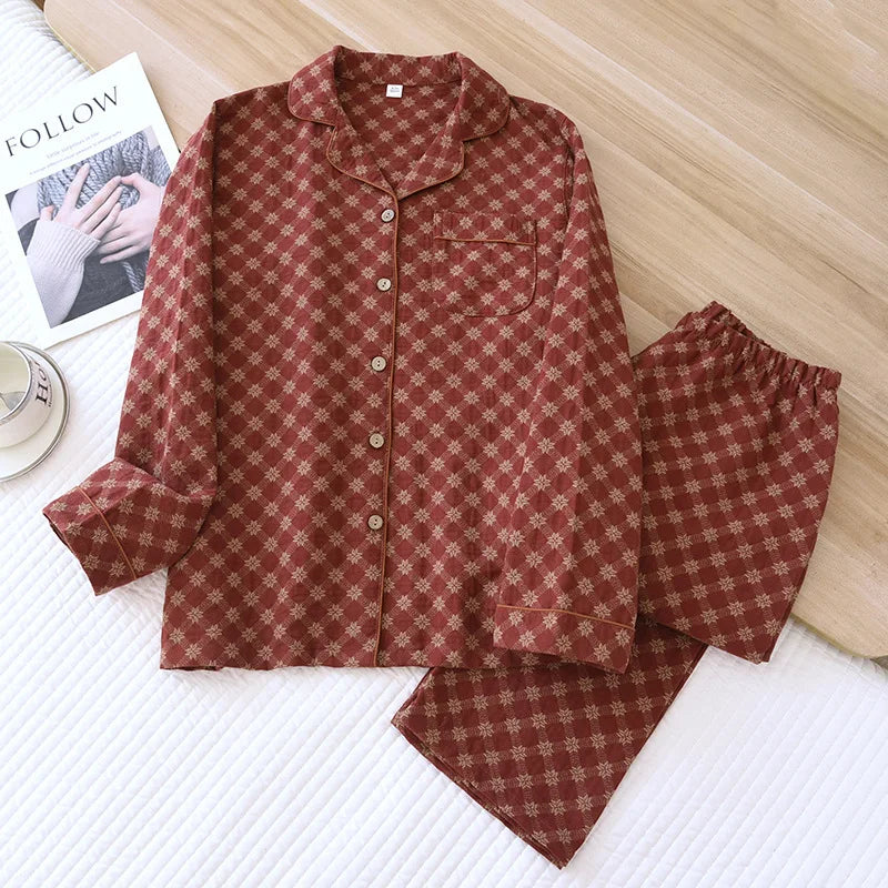 Ginkgo Garden Cotton Pajama Set