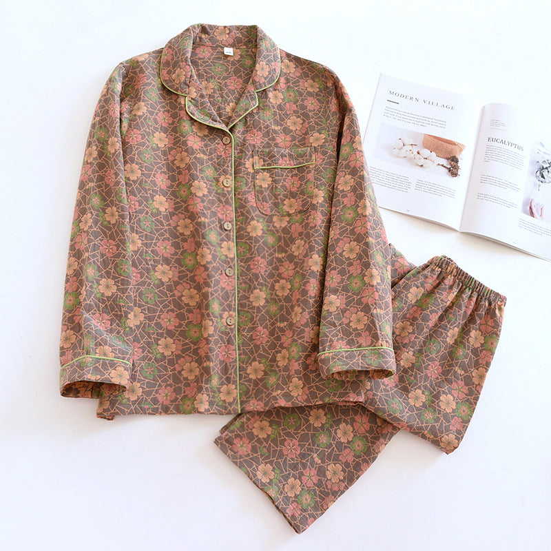 Ginkgo Garden Cotton Pajama Set