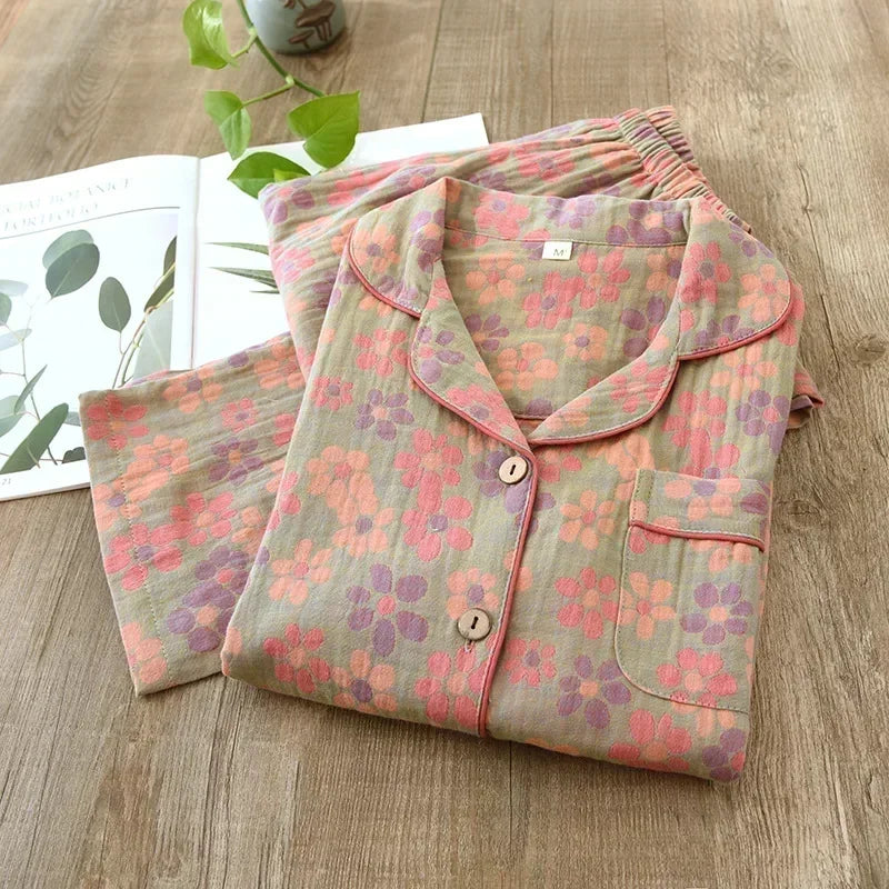 Ginkgo Garden Cotton Pajama Set