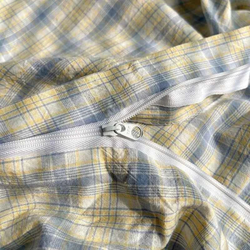 Cozy Cottage Plaid Cotton Bedding Set