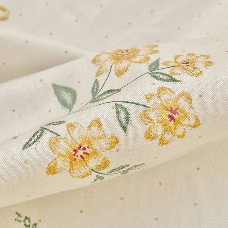 Floral Reversible Cotton Bedding Set