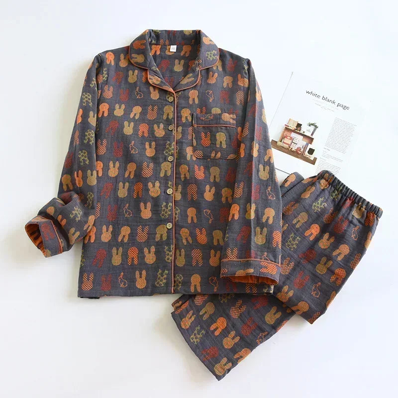 Ginkgo Garden Cotton Pajama Set