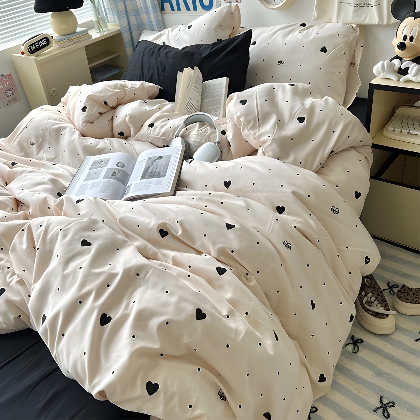 Sweetheart Dot Bedding Set