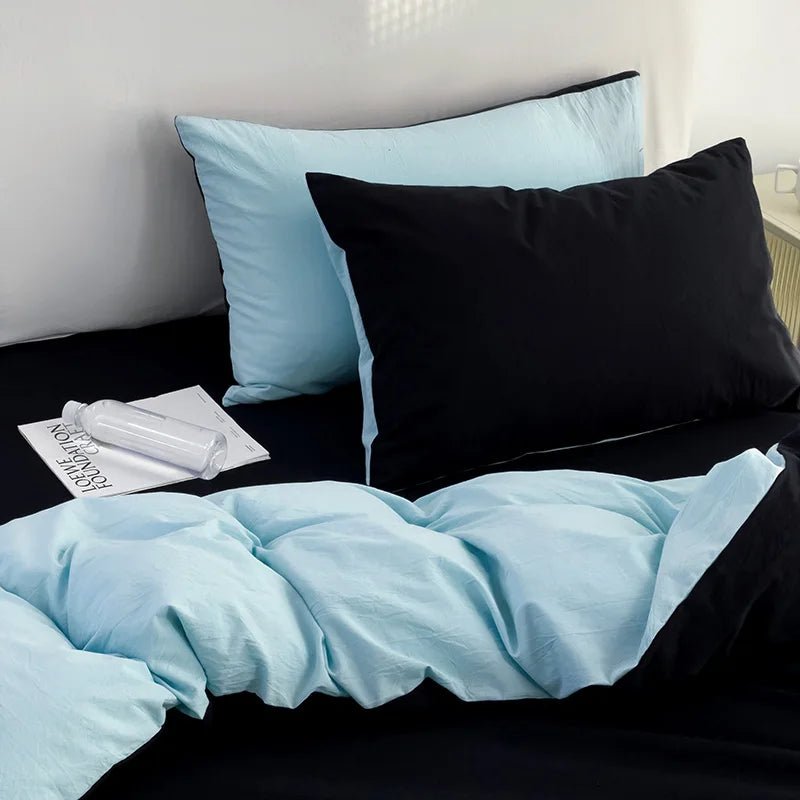 Washed Cotton Duvet Cover Bedding Set - WhisperLinens