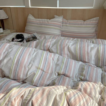 Pastel Mix Striped Cotton Duvet Cover