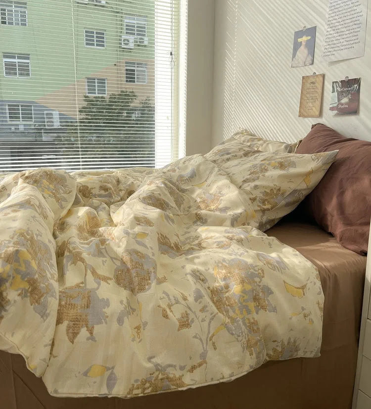 Adeline Vintage Botanical Cotton Bedding Set