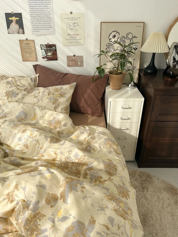 Adeline Vintage Botanical Cotton Bedding Set