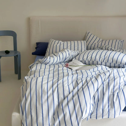 Marlowe Coastal Stripe Washed Cotton Bedding Set
