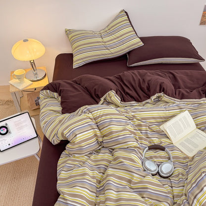 Retro Stripe Bedding Set