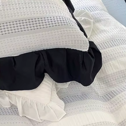 Textured Stripe Ruffle Bedding Collection