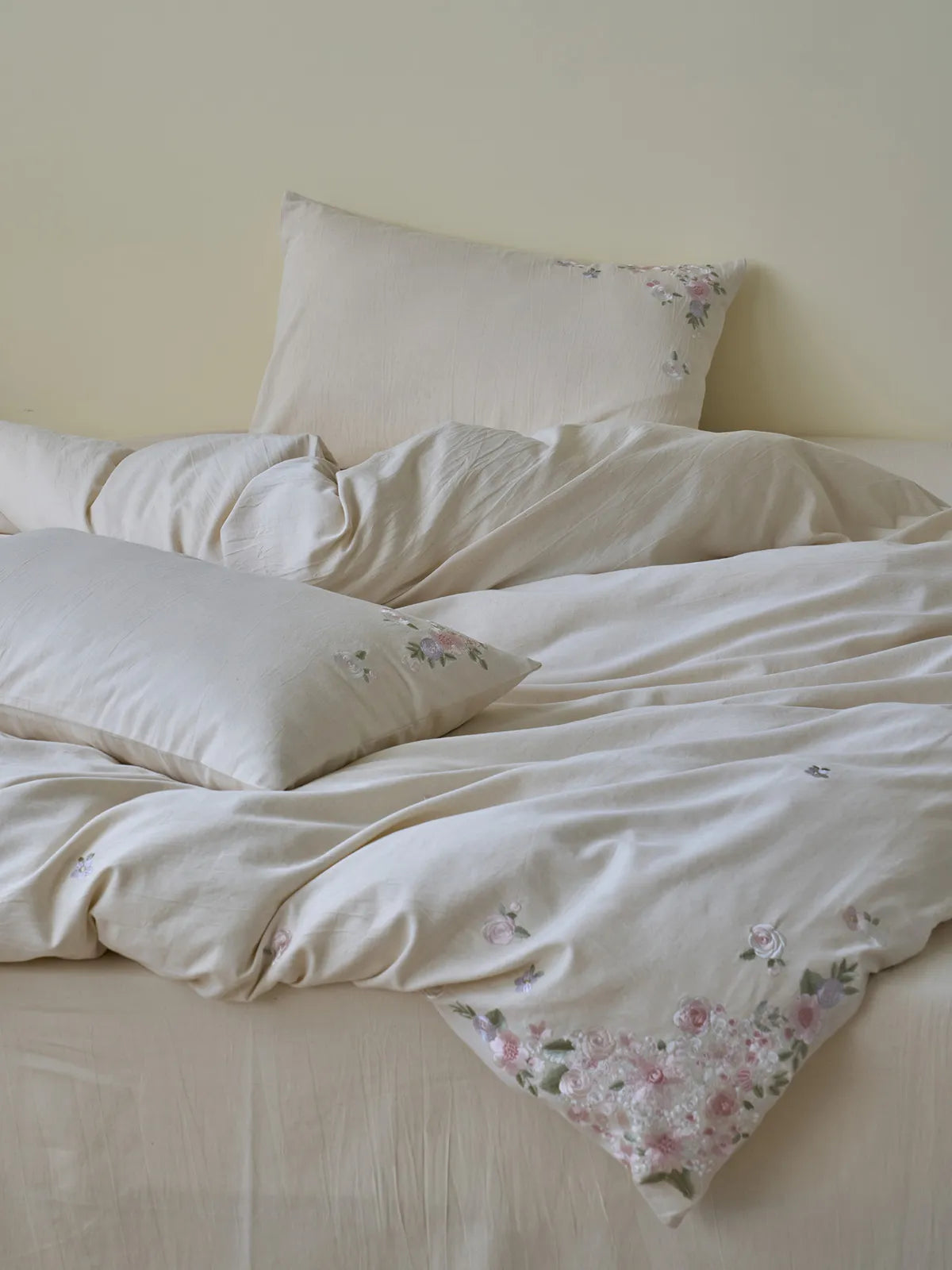Adeline Wildflower Embroidered Cotton Bedding Set