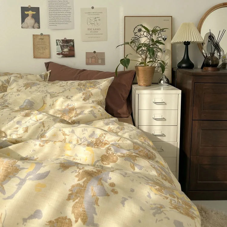 Adeline Vintage Botanical Cotton Bedding Set