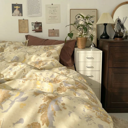 Adeline Vintage Botanical Cotton Bedding Set