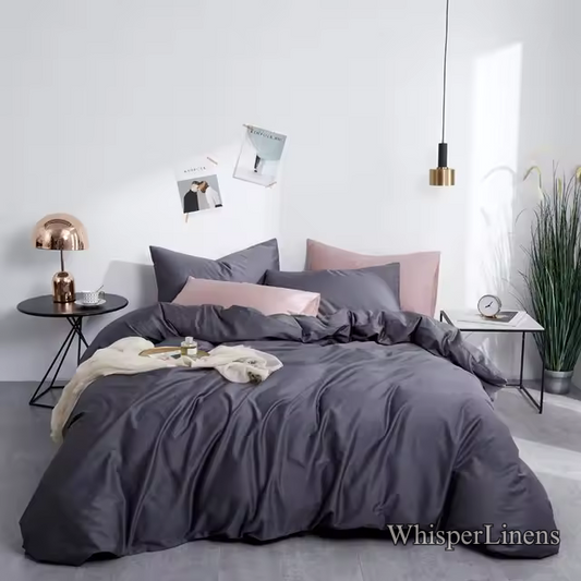 Egyptian Serenity Bedding Set / Charcoal Gray