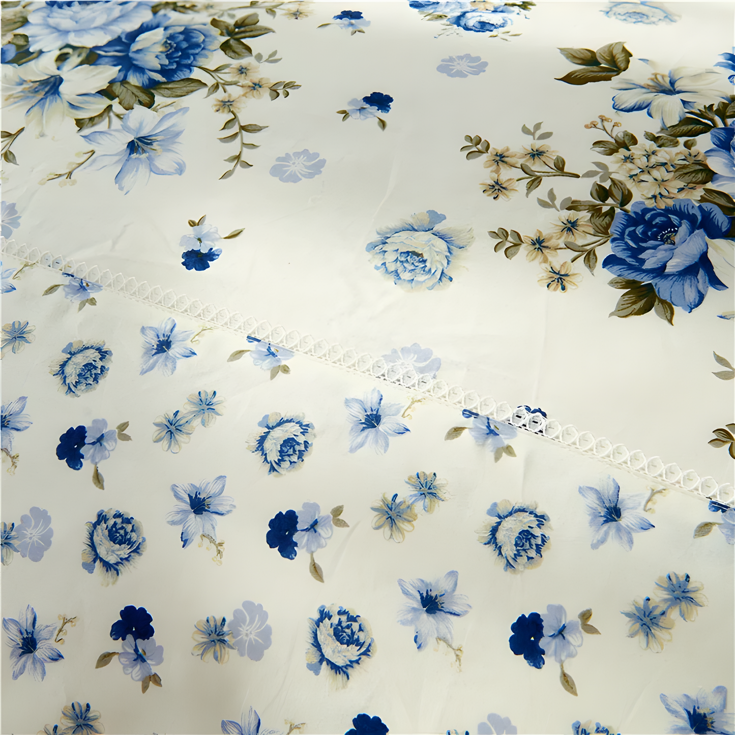 Blue Floral Elegance Bedding Set