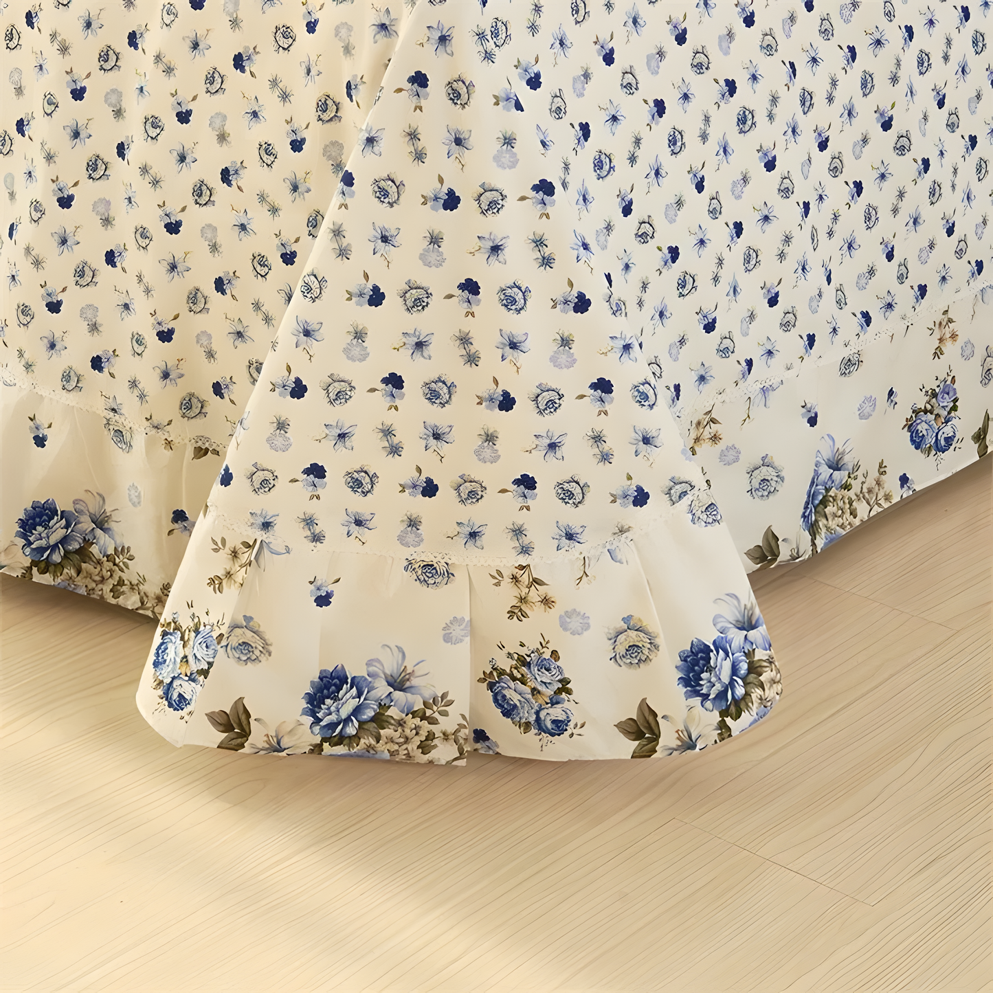 Blue Floral Elegance Bedding Set