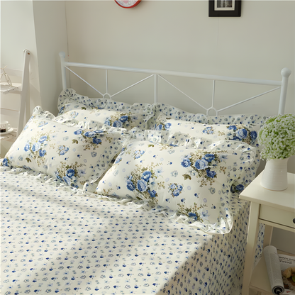 Blue Floral Elegance Bedding Set