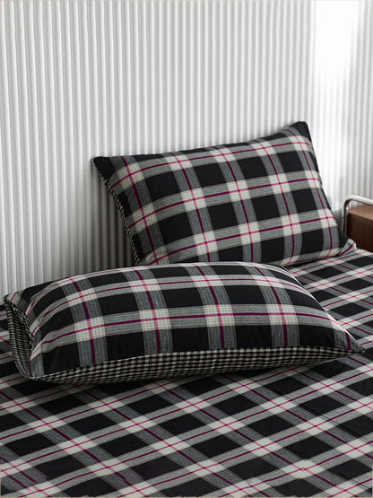 Scottish Plaid Cotton Pillowcase Set