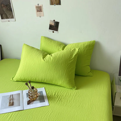 Solid Cotton Pillowcase Sets