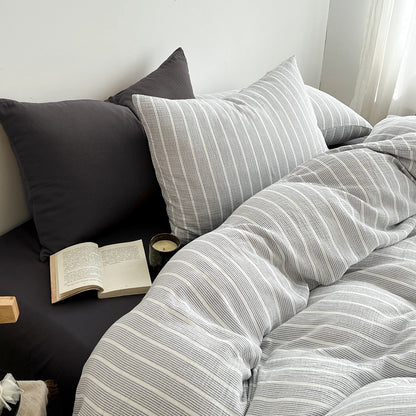Washed Soft Stripe & Check Bedding Collection