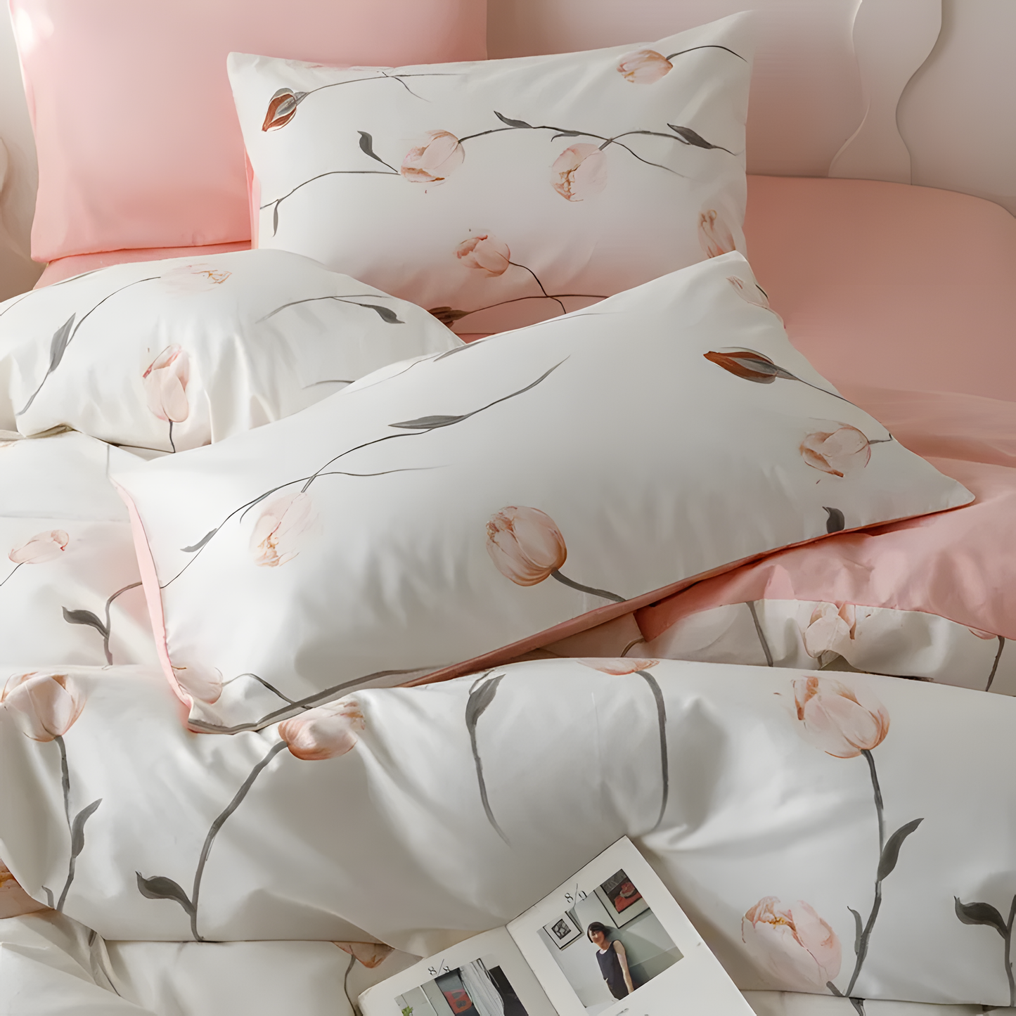 Blushing Petals Bedding Set