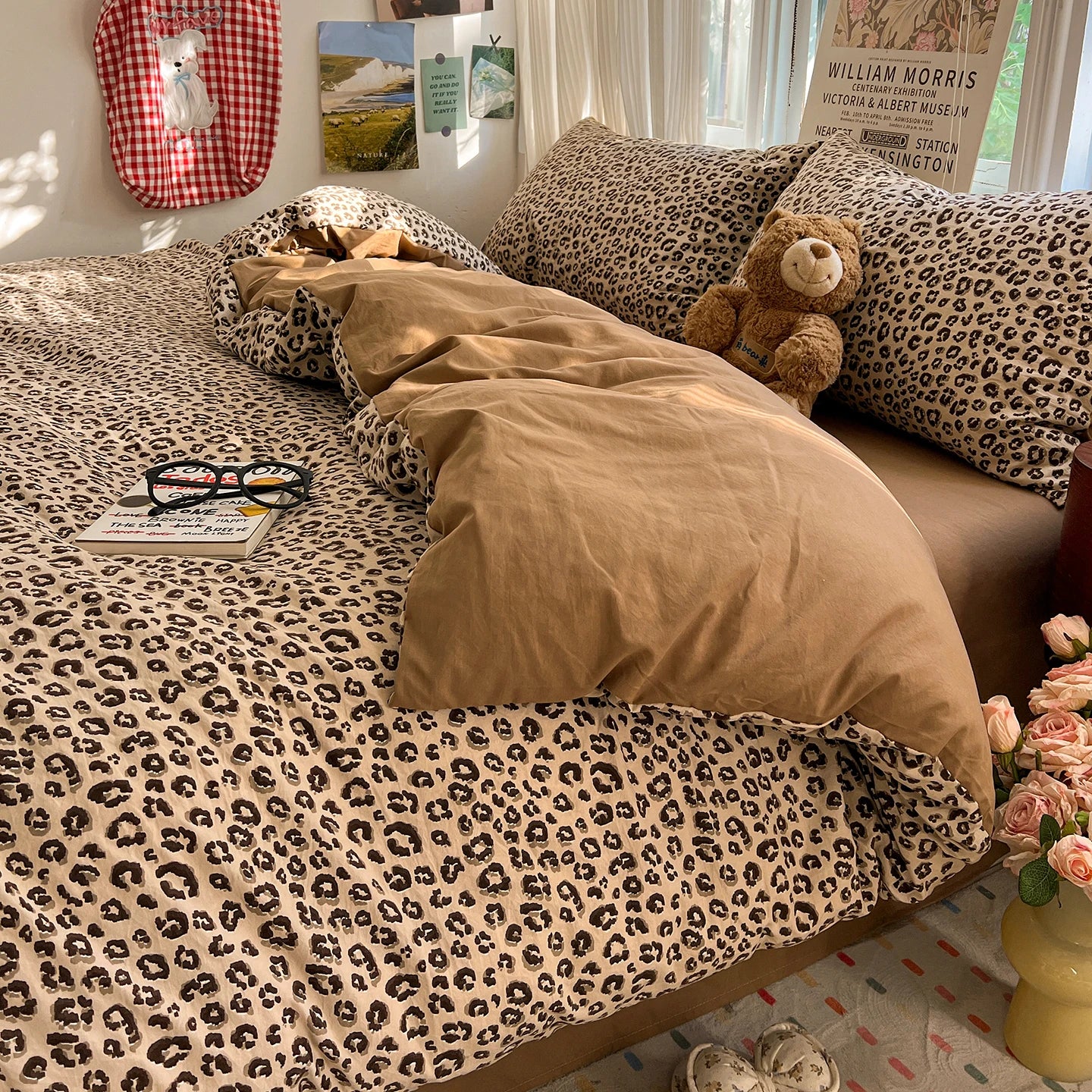 Vintage Leopard Print Bedding Set