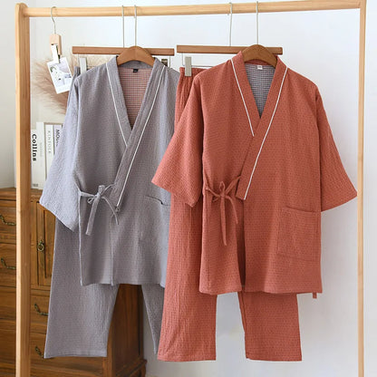 Zen Cotton Kimono Pajama Set