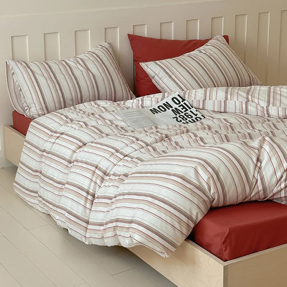 Pinstripe Cotton Bedding Set