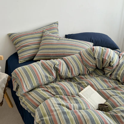 Washed Soft Stripe & Check Bedding Collection