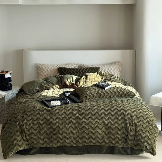 Winter Wonderland Bedding Set / Olive Green