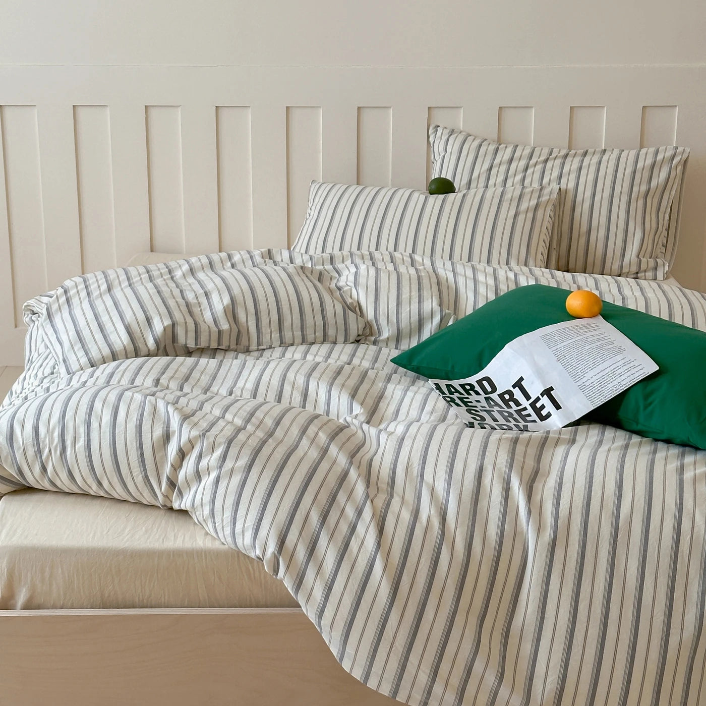 Pinstripe Cotton Bedding Set