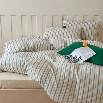 Pinstripe Cotton Bedding Set