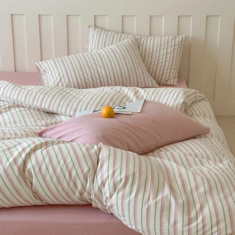 Pinstripe Cotton Bedding Set