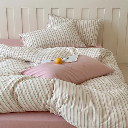 Pinstripe Cotton Bedding Set