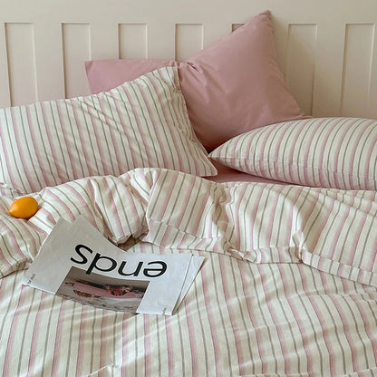 Pinstripe Cotton Bedding Set