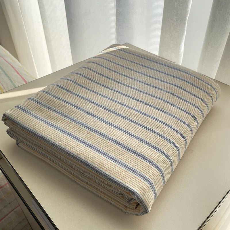 Denim Ticking Cotton Flat Sheet