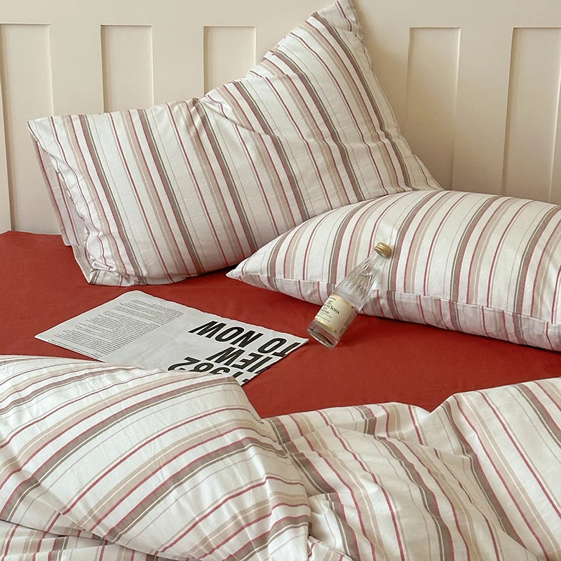 Pinstripe Cotton Bedding Set