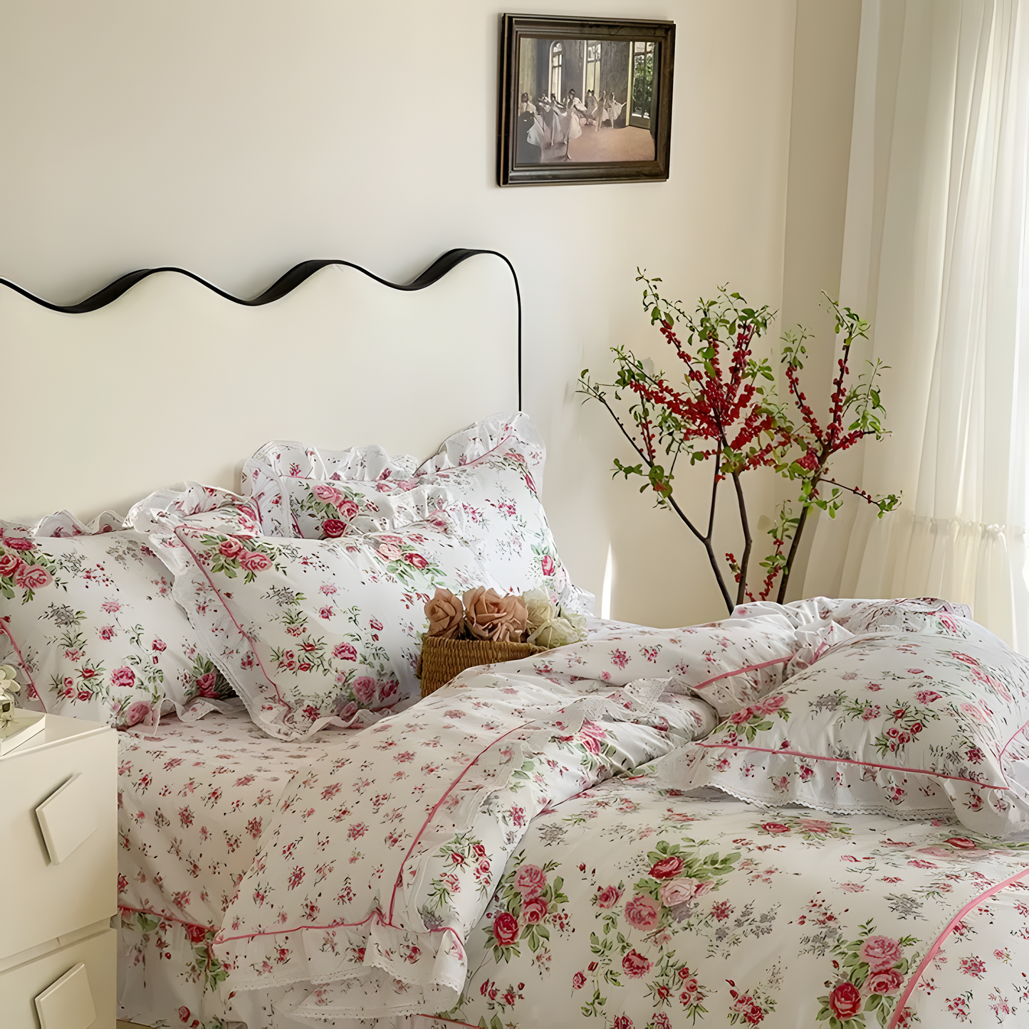 Charming Rose Garden Bedding Set