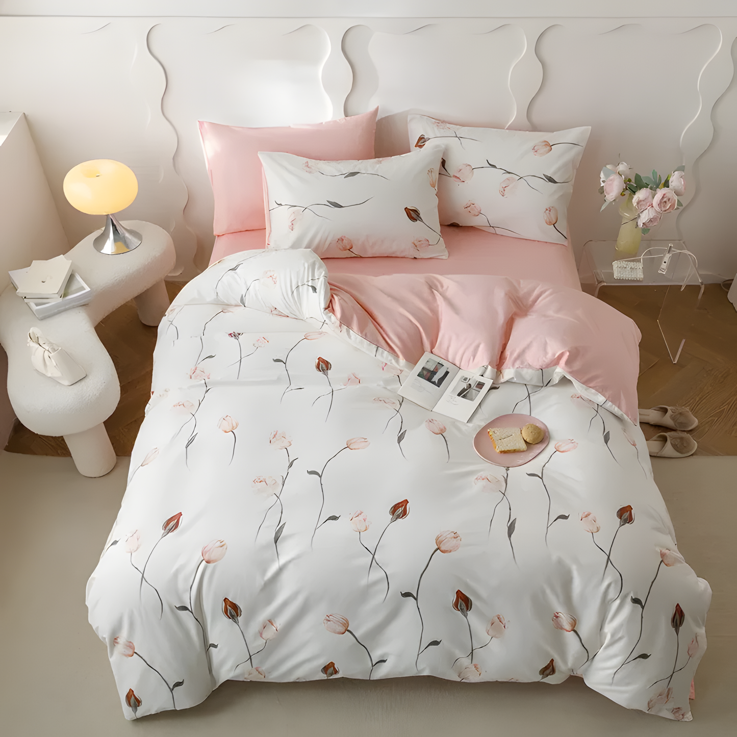 Blushing Petals Bedding Set