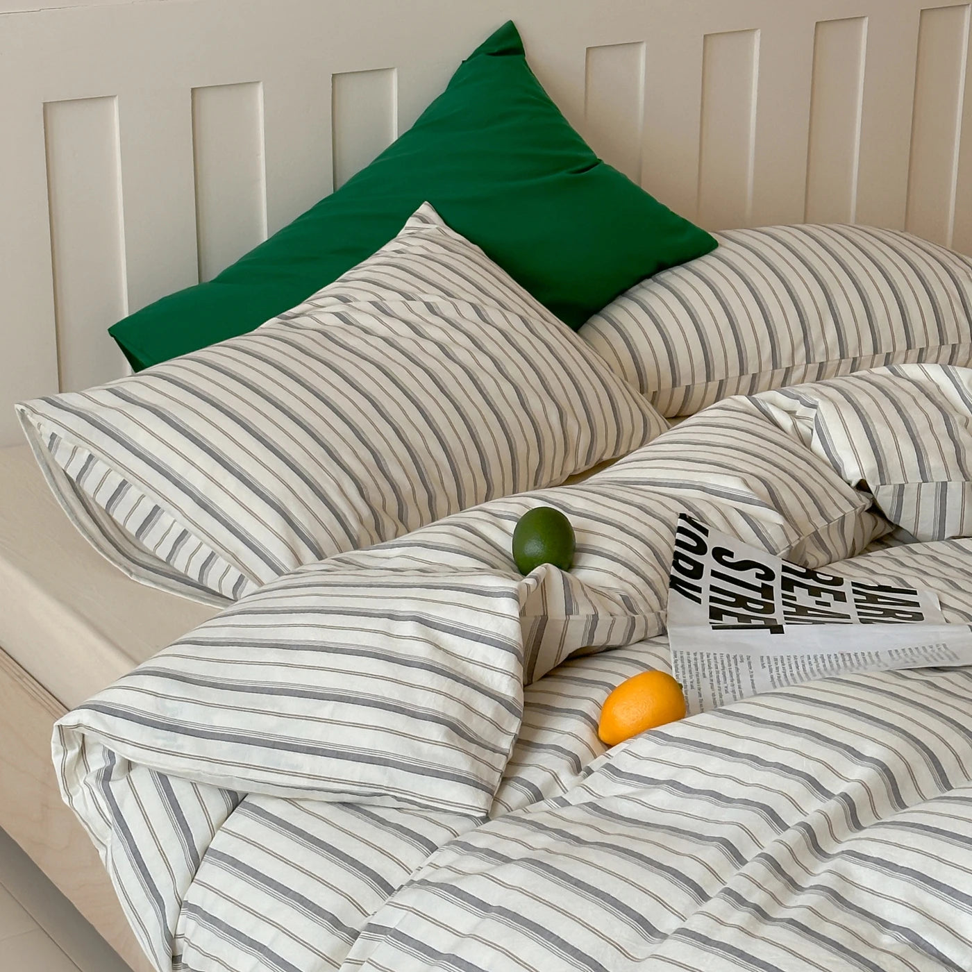 Pinstripe Cotton Bedding Set