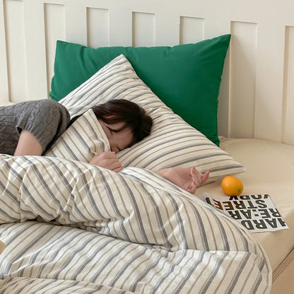 Pinstripe Cotton Bedding Set