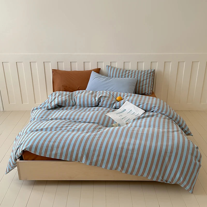 Pinstripe Cotton Bedding Set