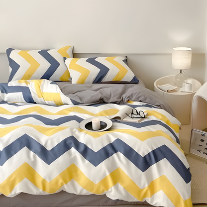 Bold Chevron Yellow Bedding Set