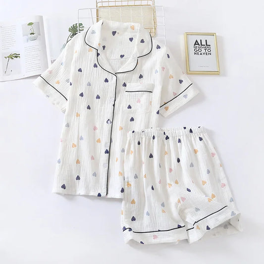 Sweetheart Cotton Pajama Set