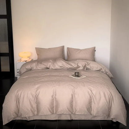 Elegant Slate Charm Bedding Set / Off-White