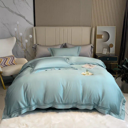 Elegant Luxe Bedding Set / Aqua Blue