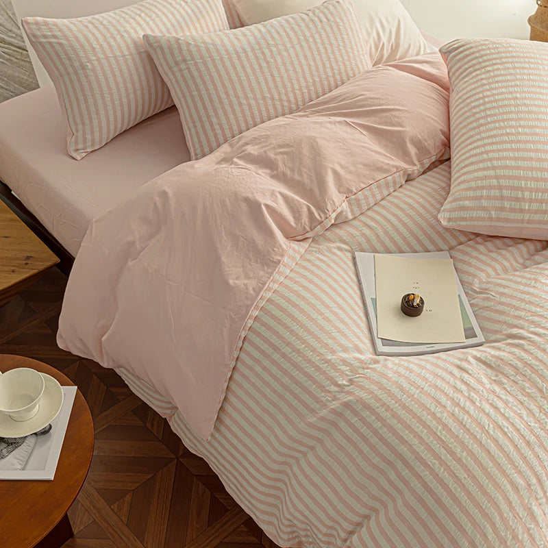 Seaside Seersucker Cotton Bedding Collection