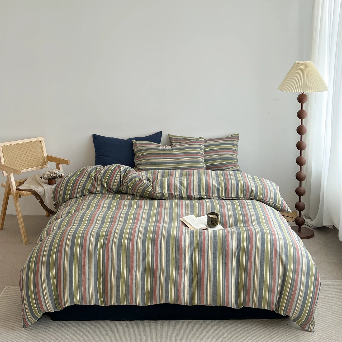 Washed Soft Stripe & Check Bedding Collection